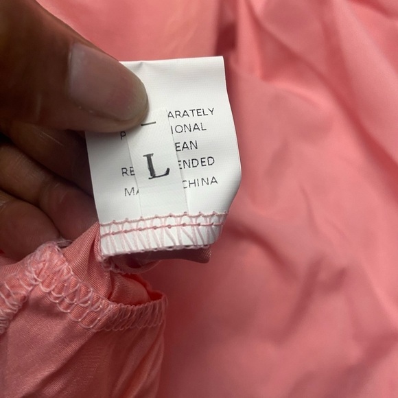 Women’s Halter Midi Dress Sz L Peach Tiered Rayon Blend Sheer  Beach Sundress - Picture 8 of 8